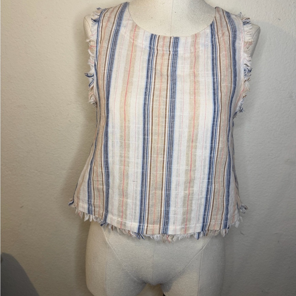 Very J Multicolor Striped Tank Top